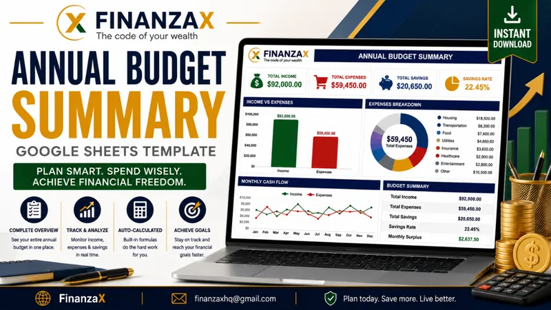 Cover of the Annual Budget Planner template