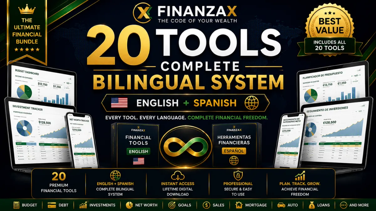 Cover of the Complete Bundle: 20 templates, English and Spanish