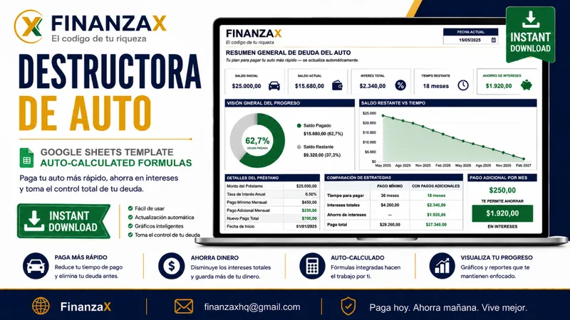 Portada de la plantilla Destructora de Préstamo de Auto