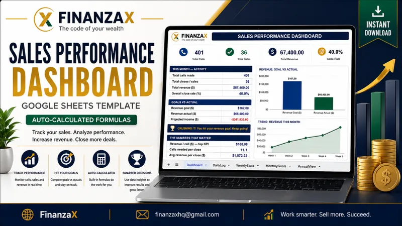 Cover of the Sales Performance Tracker template